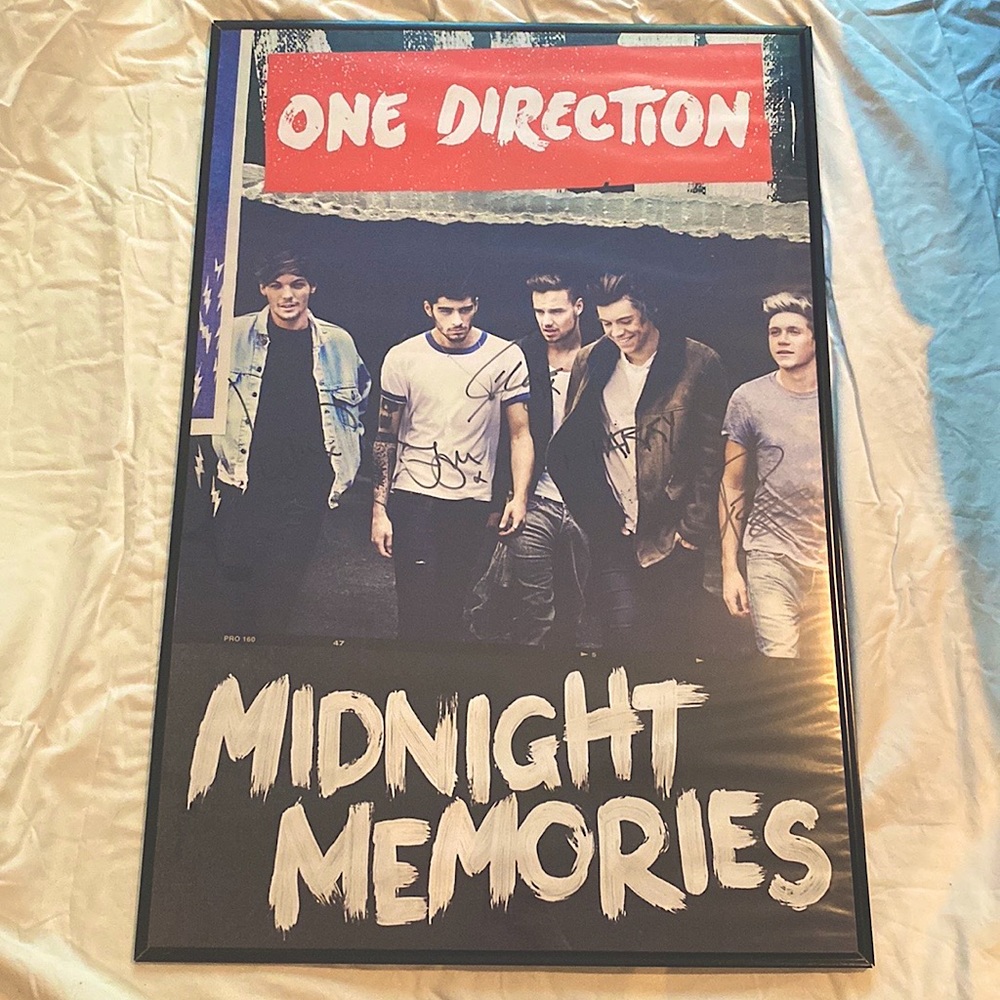 One Direction Autographed Poster